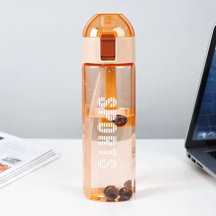 650ml Portable Water Bottle with Duckbill Straw | Sports & Travel Water Cup